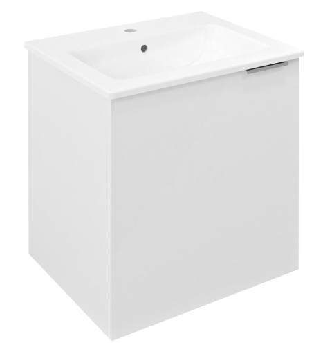 Sapho CIRASA umývadlová skrinka 48x52x39cm, 1xdvierka, ľavá, biela lesk