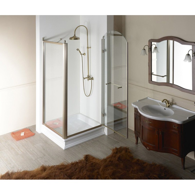 Gelco ANTIQUE sprchové dvere 800mm, číre sklo, pravé, bronz, svetlý odtieň