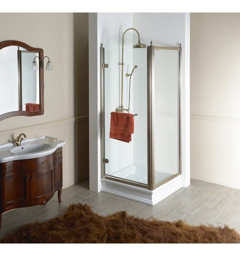 Gelco ANTIQUE sprchové dvere 800mm, lavé, číre sklo, bronz, svetlý odtieň