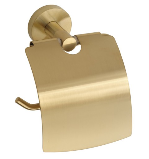 Sapho X-ROUND GOLD držiak toaletného papiera s krytom, zlatá