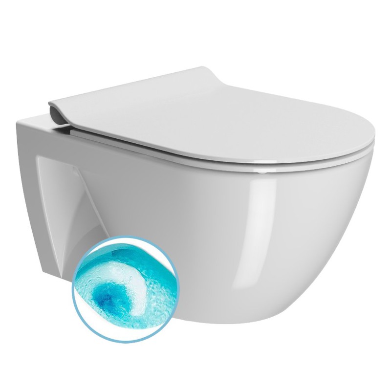 GSI PURA ECO závěsná WC mísa, Swirlflush, 55x36 cm, bílá ExtraGlaze