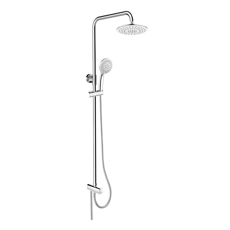 Mereo Sprchový set s tyčou, biela hlavová sprcha a trojpolohová ručná sprcha, biely plast/chróm CB95001SW1