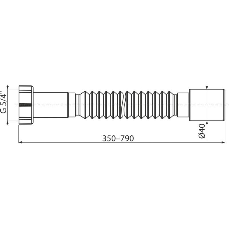 Alcaplast Flexi pripojenie 5/4"×40 plast A730