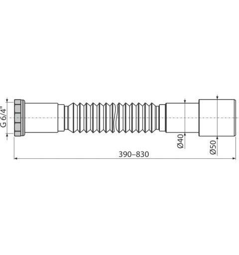 Alcaplast Flexi pripojenie 6/4"×40/50 kov A780