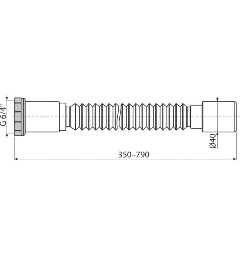 Alcaplast Flexi pripojenie 6/4"×40 kov A792