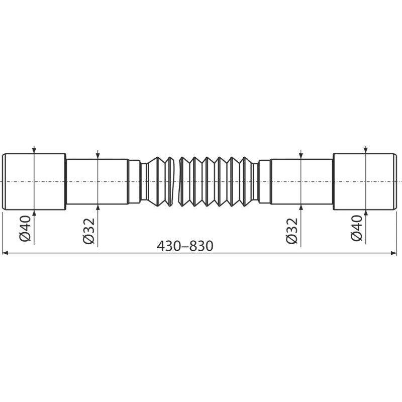 Alcaplast Flexi propojenie 40–32×32–40 A794