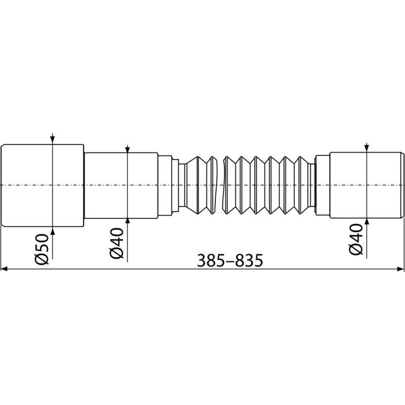 Alcaplast Flexi propojenie 50/40×40 A795