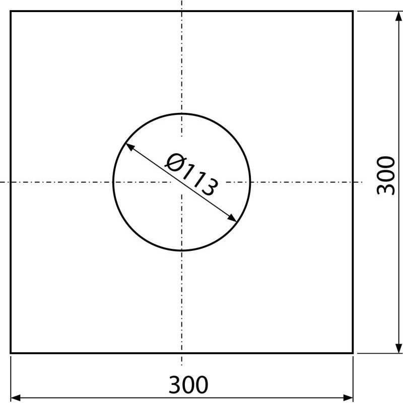 Alcaplast Hydroizolačný samolepiaci límec podlahovej vpusti 300×300 mm AIZ1