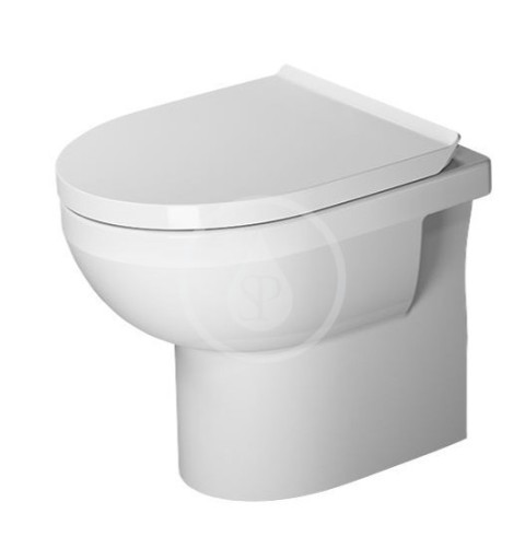 Duravit Stojace WC so sedadlom SoftClose, zadný odpad, Rimless, alpská biela 41840900A1
