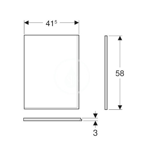 Geberit Bočný panel pre asymetrickú vaňu, 415 mm, biela 554.894.01.1