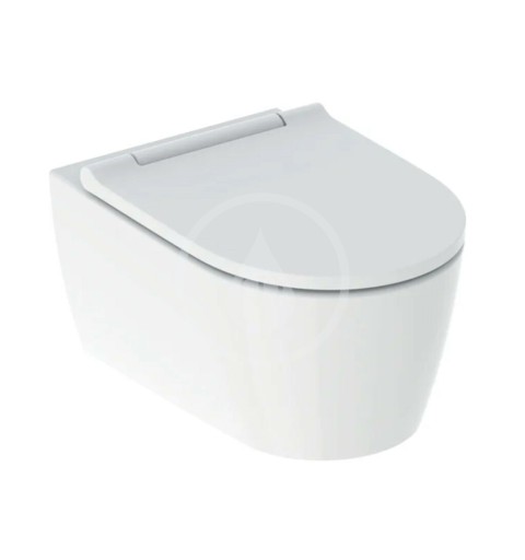 Geberit Závesné WC s doskou SoftClose, TurboFlush, matná biela/lesklý chróm 500.202.JT.1