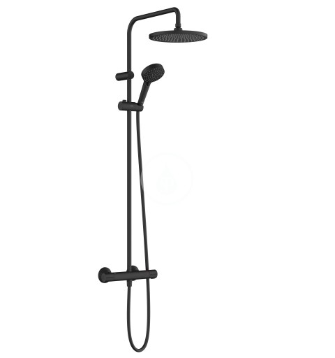 Hansgrohe Sprchový set Showerpipe 240 s termostatom, 2 prúdy, matná čierna 26426670