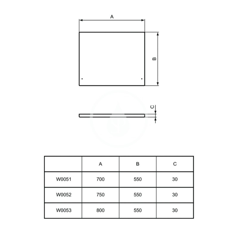 Ideal Standard Bočný krycí panel na vaňu 750 mm, biela W005201