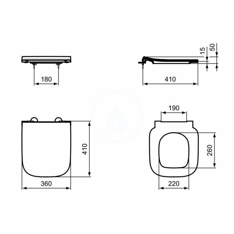 Ideal Standard WC doska, biela T532801