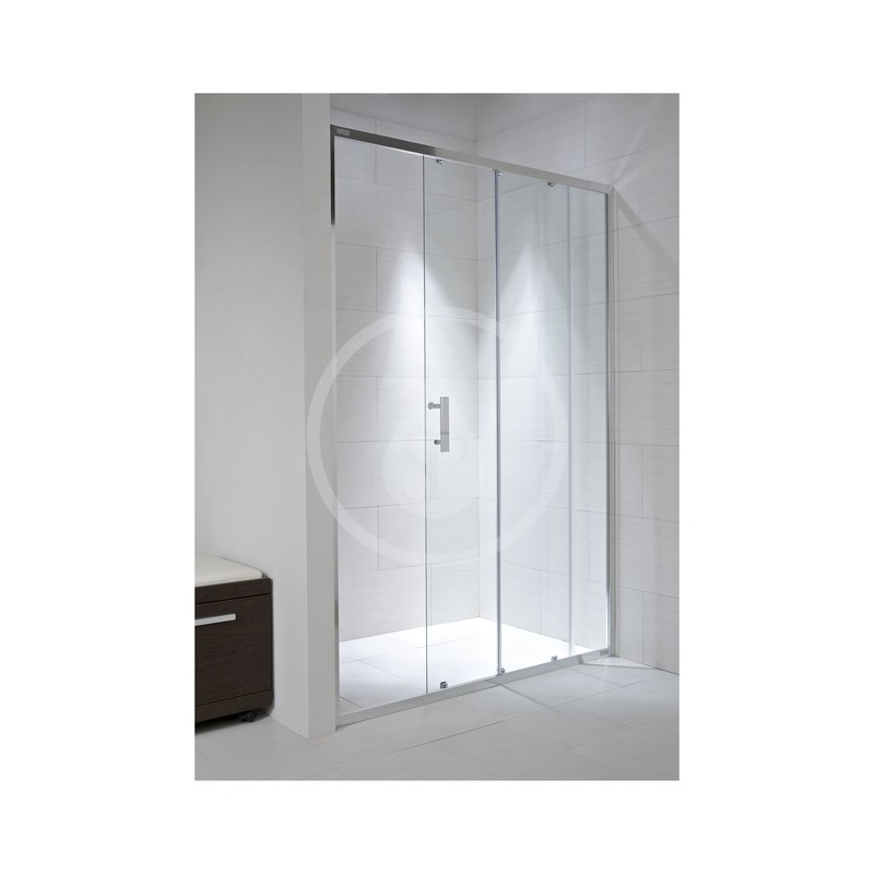 Jika Sprchové dvere, 1 posuvný segment, 1 pevný segment, strieborný profil, ľavé/pravé, 1200 mmx30 mmx1950 mm – sklo a