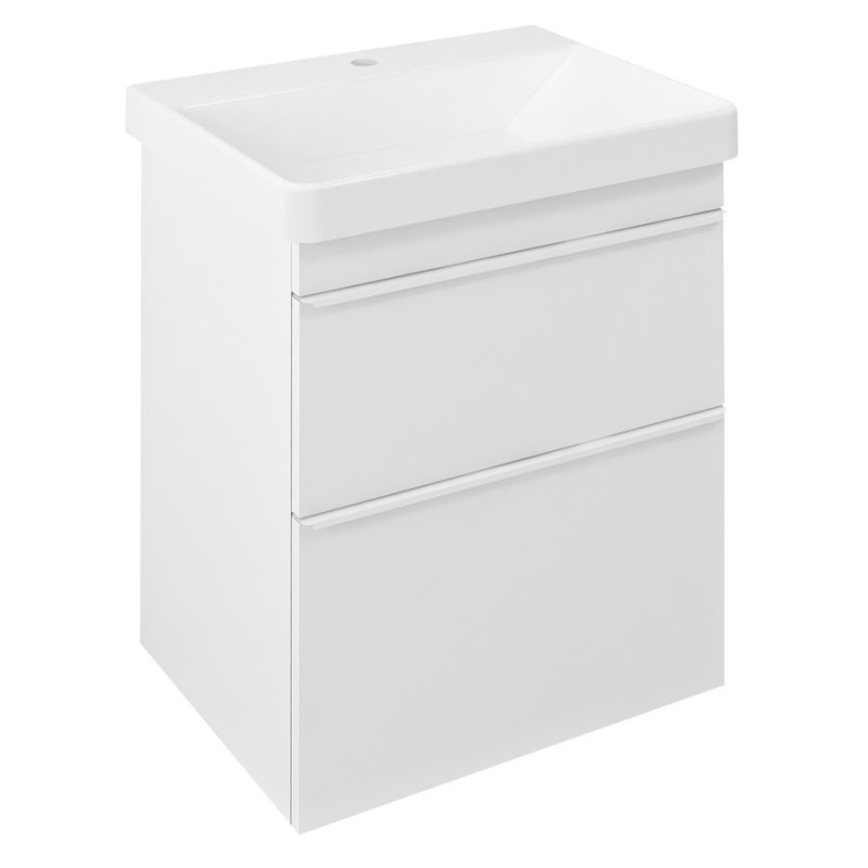 Sapho SITIA umývadlová skrinka 56,4x70x43,4cm, 2x zásuvka, biela matná