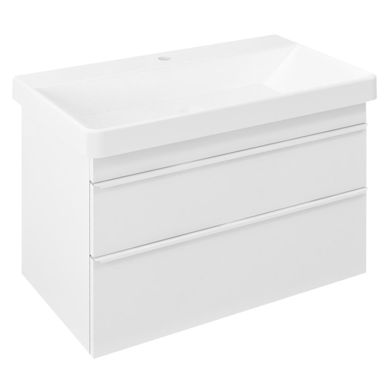 Sapho SITIA umývadlová skrinka 75,6x50x43,4cm, 2x zásuvka, biela matná