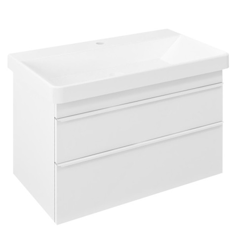 Sapho SITIA umývadlová skrinka 75,6x50x43,4cm, 2x zásuvka, biela matná