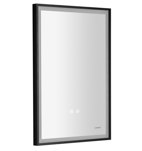Sapho SORT zrkadlo s LED osvetlením 47x70cm, senzor, fólia anti-fog, 3000-6500 ° K, čierna mat