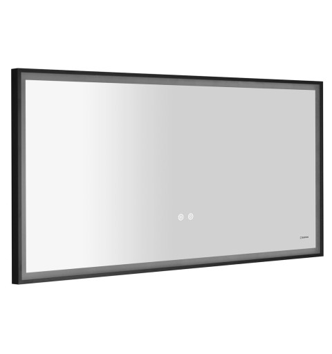 Sapho SORT LED podsvietené zrkadlo 120x60cm, čierna mat