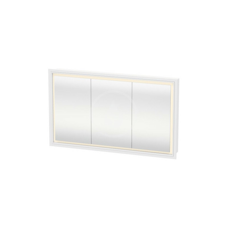 Duravit Zrkadlová skrinka s LED osvetlením, vstavaná, 700x1200x155 mm, 3 dvierka, biela LC7653000000000