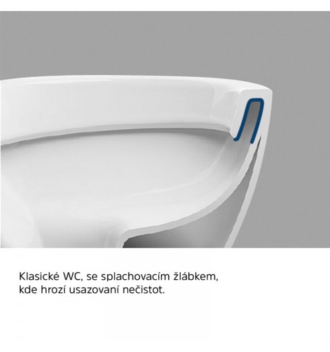 Mereo WC závesné kapotované, RIMLESS, 490x370x360, keramické, vr. sedátka CSS115SN VSD82S2