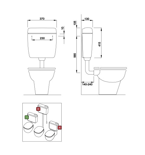 LIV ADRIA WC nádržka Start/Stop 6(4,5-6) L, biela