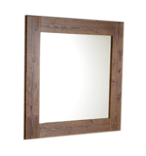 Sapho BRAND zrkadlo v drevenom ráme 600x800mm, morený smrek