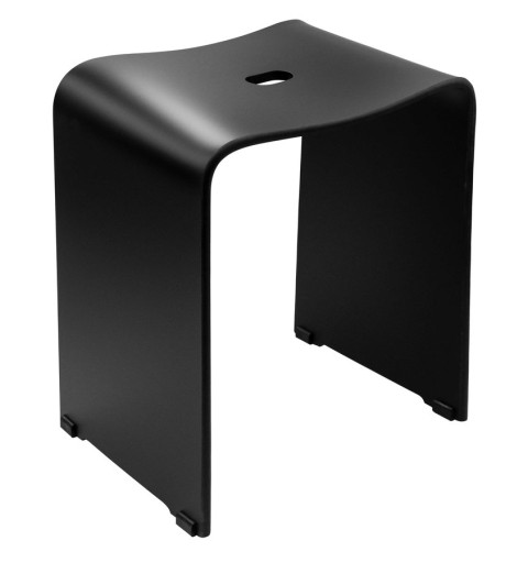 Ridder TRENDY kúpeľňová stolička 40x48x27,5cm, čierna mat