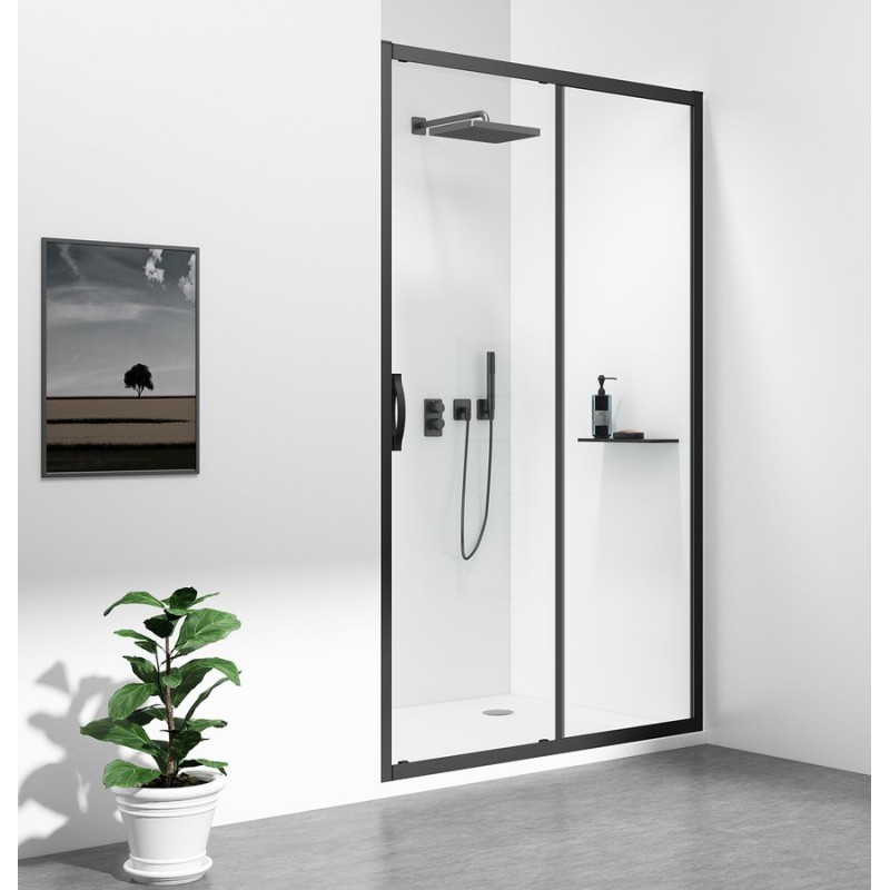 Gelco SIGMA SIMPLY BLACK sprchové dvere posuvné 1000mm, číre sklo