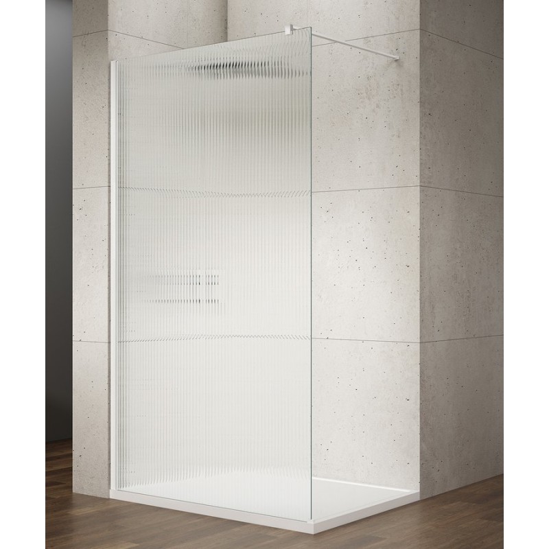 Gelco VARIO WHITE jednodielna sprchová zástena na inštaláciu k stene, sklo nordic, 1000 mm