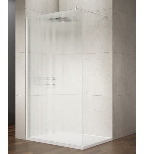 Gelco VARIO WHITE jednodielna sprchová zástena na inštaláciu k stene, sklo nordic, 1100 mm