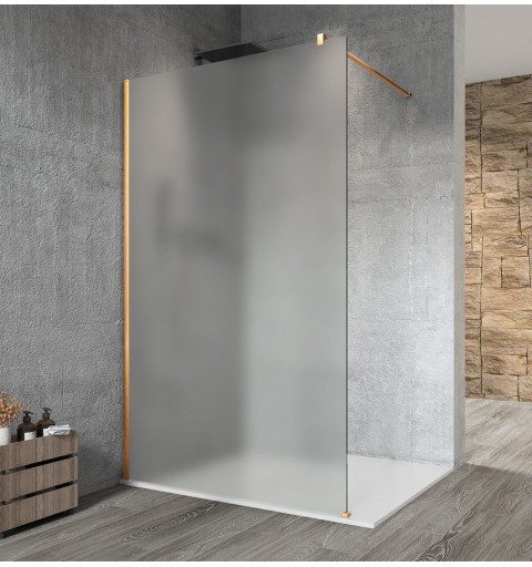 Gelco VARIO GOLD MATT jednodielna sprchová zástena na inštaláciu k stene, matné sklo, 1100 mm