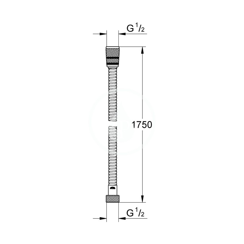 Grohe Sprchová hadica VitalioFlex Metal Long-Life 1,75 m, chróm 22100000