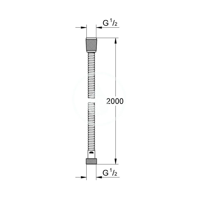 Grohe Sprchová hadica VitalioFlex Metal Long-Life 2 m, chróm 22103000