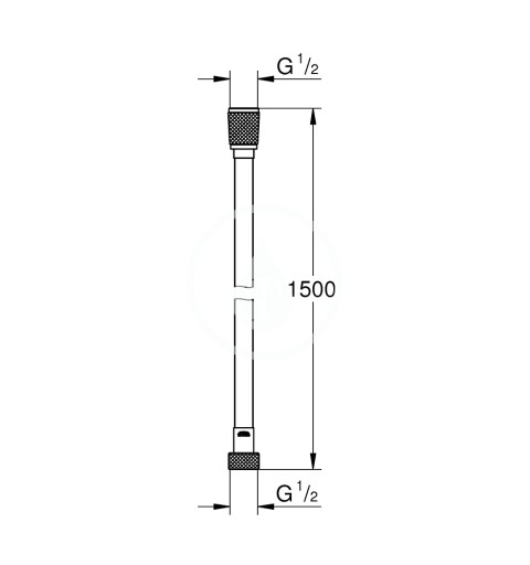 Grohe Sprchová hadica VitalioFlex Silver Long-Life 1,5 m, chróm 22109000