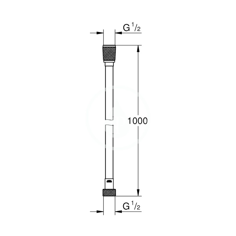 Grohe Sprchová hadica VitalioFlex Silver Long-Life 1 m, chróm 22111000