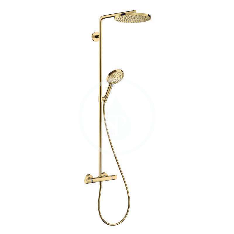 Hansgrohe Sprchový set Showerpipe s termostatom, 3 prúdy, leštený vzhľad zlata 27633990