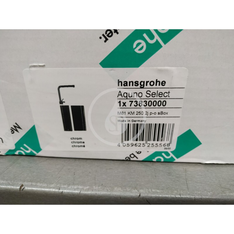 Hansgrohe Drezová batéria Aquno Select s výsuvnou koncovkou a plochým sprchovým prúdom, sBox, chróm 73830000