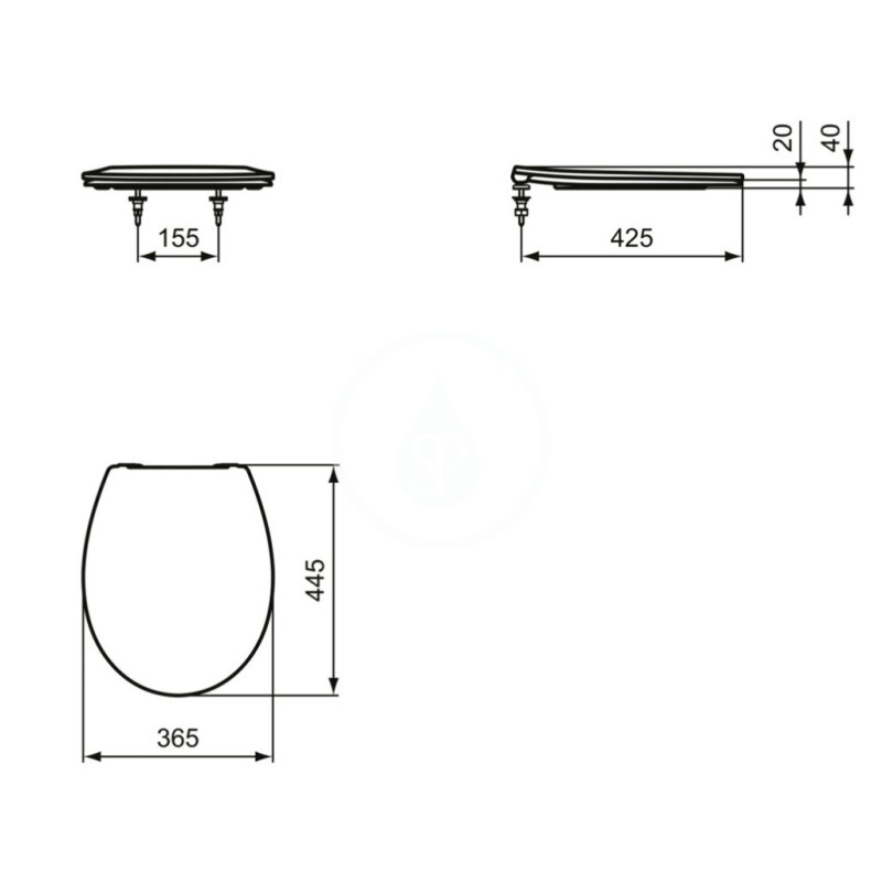 Ideal Standard WC doska, biela E131701
