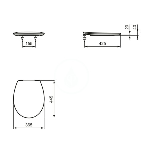 Ideal Standard WC doska, biela E131701