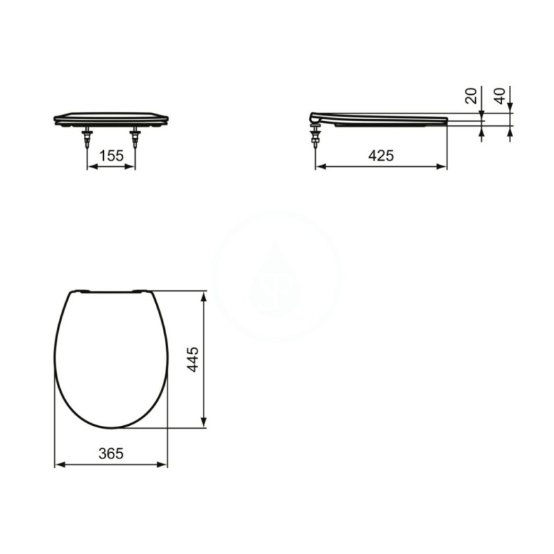 Ideal Standard WC doska, SoftClose, biela E131801