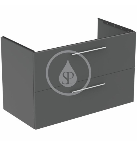 Ideal Standard Umývadlová skrinka 100x63x51 cm, 2 zásuvky, sivý matný kremeň T5276NG