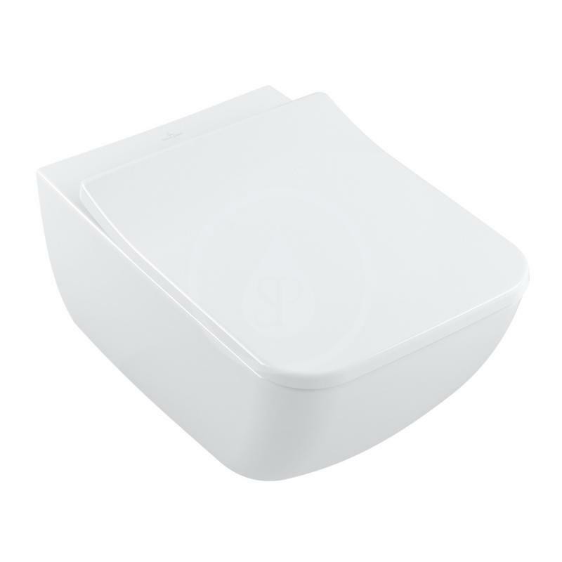 Villeroy & Boch Závesné WC s doskou Slim, SoftClosing, DirectFlush, CeramicPlus, biela 4626RSR1