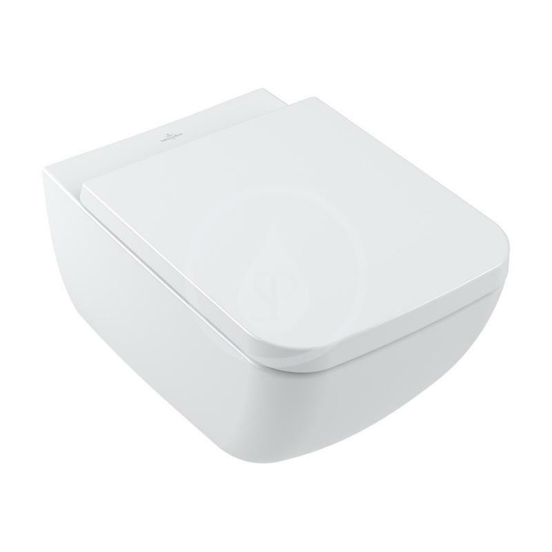 Villeroy & Boch Závesné WC s doskou SoftClosing, DirectFlush, CeramicPlus, biela 4626HSR1