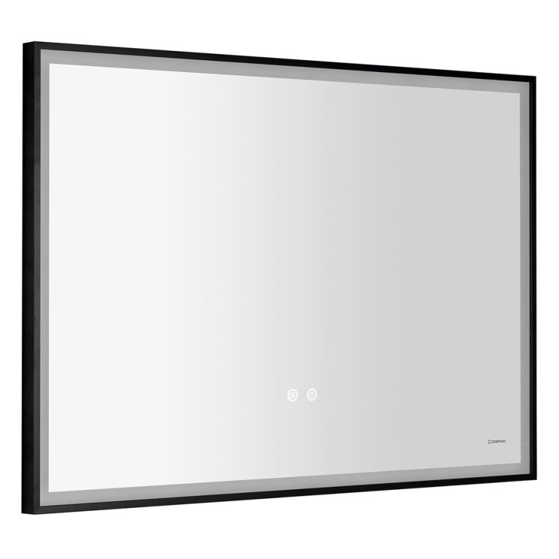 Sapho SORT zrkadlo s LED osvetlením 100x70cm, senzor, fólia anti-fog, 3000-6500 ° K, čierna mat