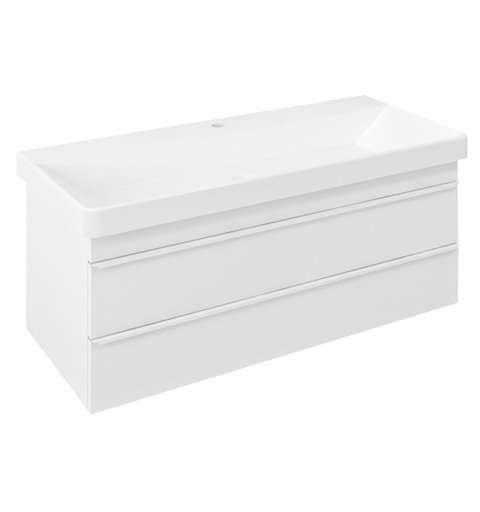 Sapho SITIA umývadlová skrinka 101,4x43,2x43,4cm, 2x zásuvka, biela matná