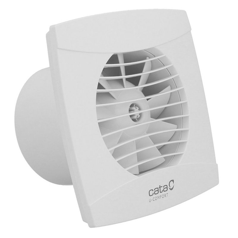 Cata UC-10 T kúpeľňový ventilátor axiálny s časovačom, 8W, potrubie 100mm, biela