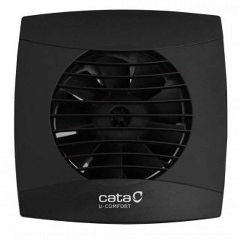 Cata UC-10 T kúpeľňový ventilátor axiálny s časovačom, 8W, potrubie 100mm, čierna