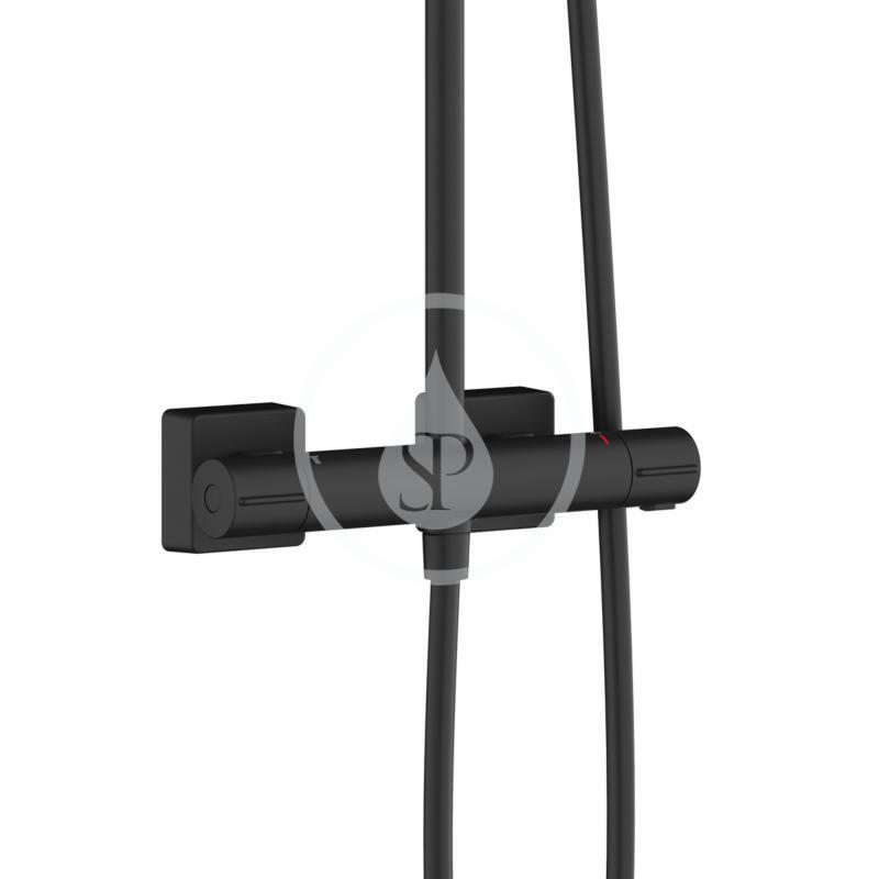 Hansgrohe Sprchový set Showerpipe 240 s vaňovým termostatom, 2 prúdy, matná čierna 26900670